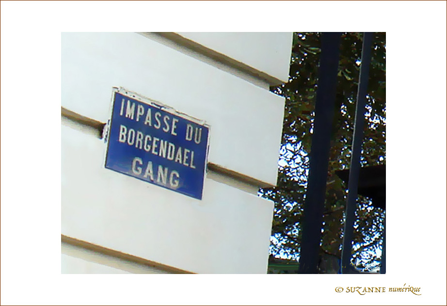 Plaque Impasse du Borgendael